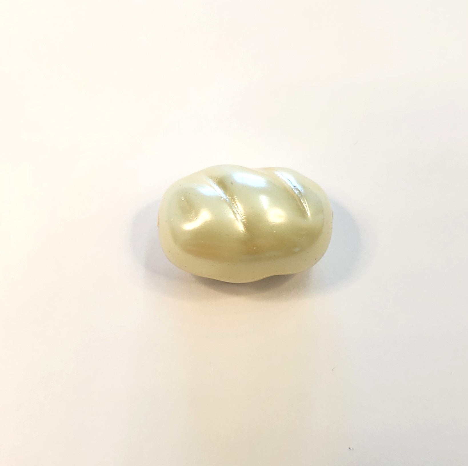 PERLA VETRO MM. 20x13 COL. CREME