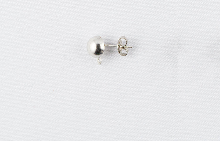 ORECCHINO IN FERRO MM. 8 COL.ARGENTO AMERICA