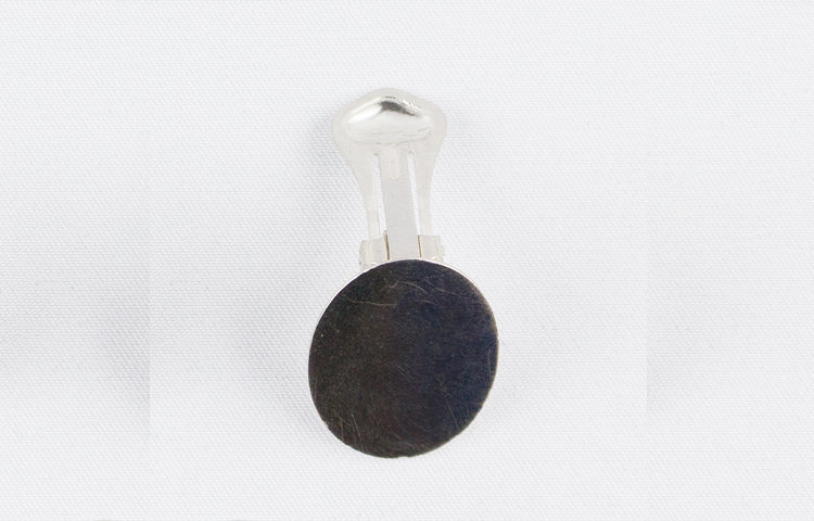 ORECCHINO CLIP IN FERRO CON PIATTINO MM.18 COL.ARGENTO