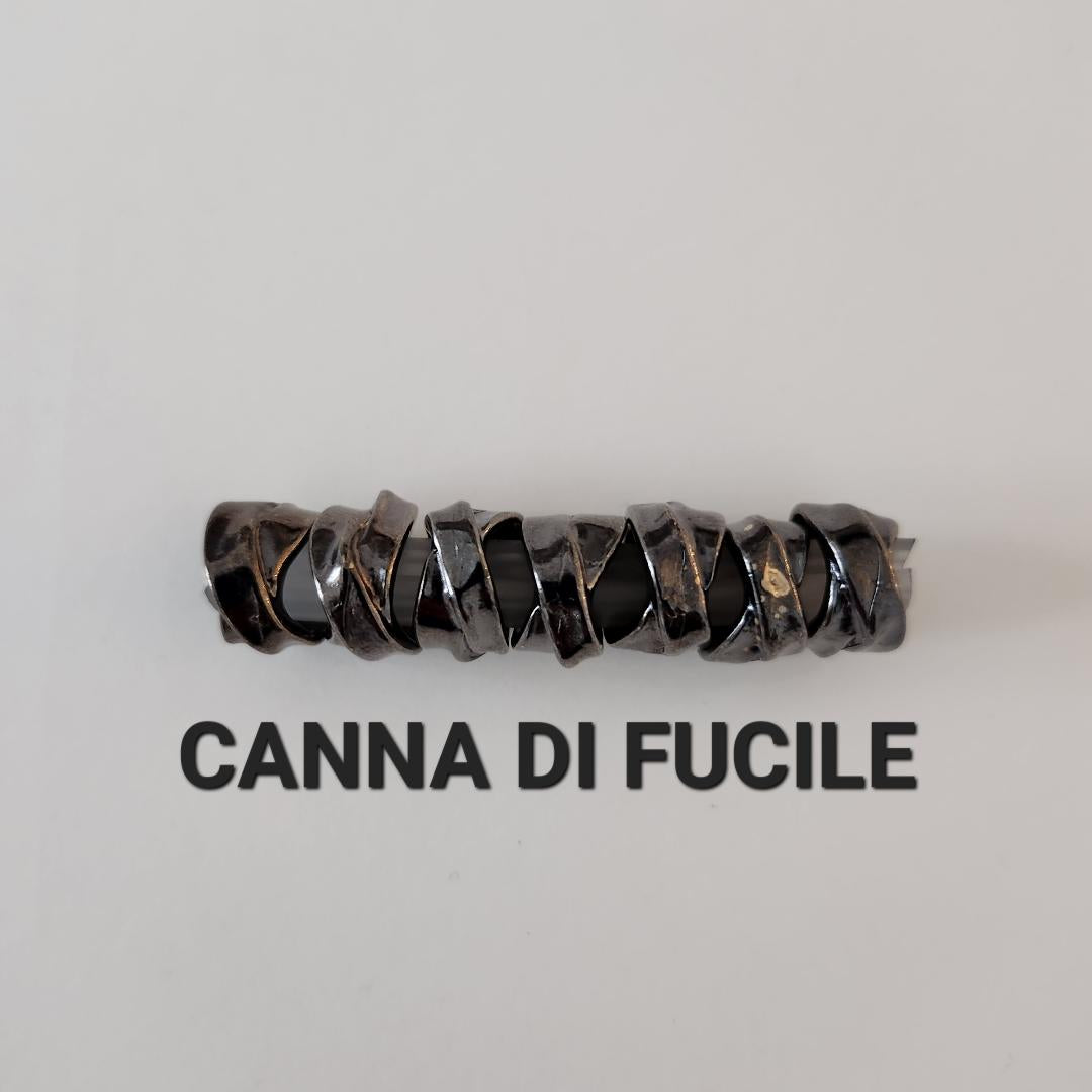 ORECCHINO IN ZAMA MM.25 CON 7 ANELLINI COL.CANNA DI FUCILE