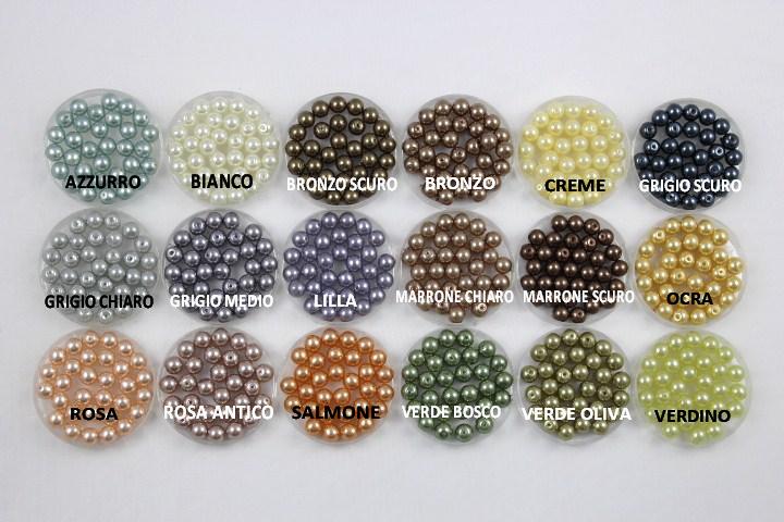 PERLA VETRO MM. 20x13 COL. CREME