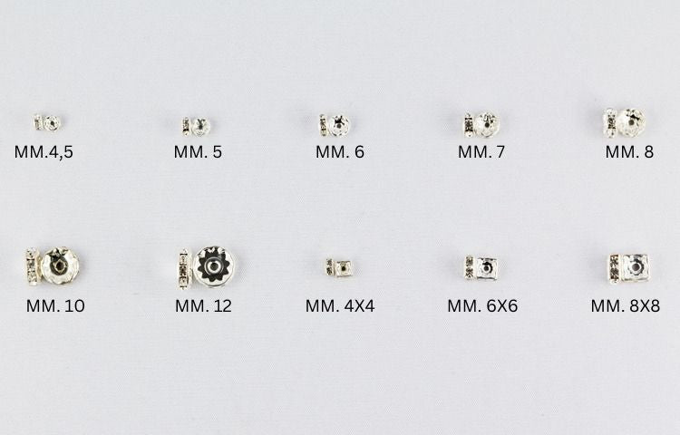 RONDELLE STRASS MM. 06 CRISTAL  BRONZO