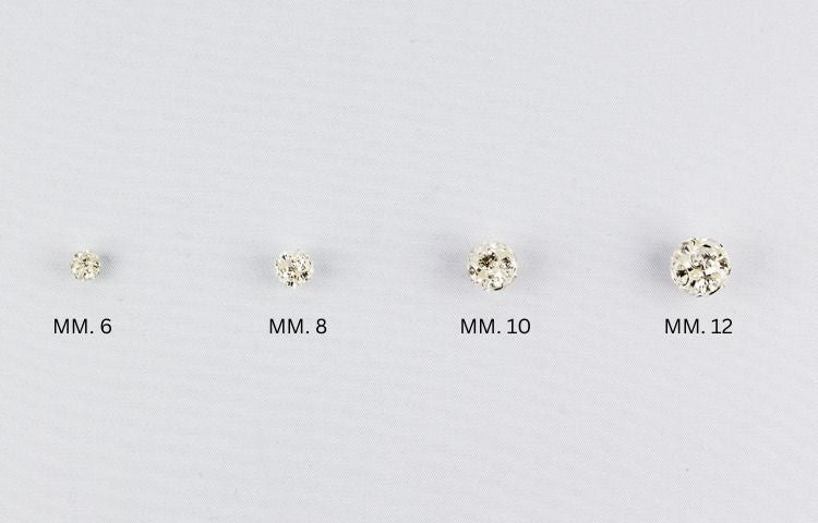 PALLINE STRASS MM. 8 CRISTAL ORO