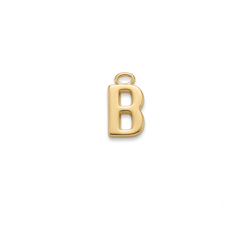 Lettere in zama in stampatello altezza compreso anellino mm. 19 (pack 1 pz.)