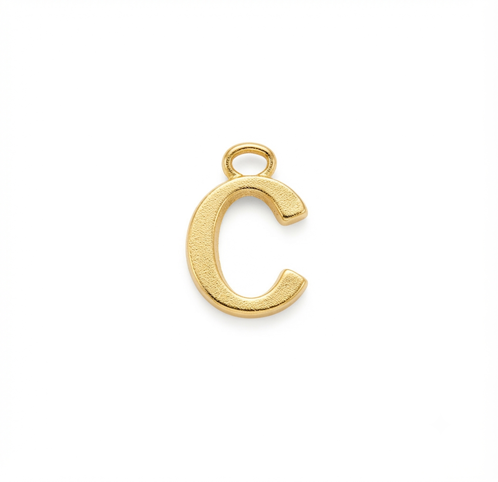Lettere in zama in stampatello altezza compreso anellino mm. 19 (pack 1 pz.)