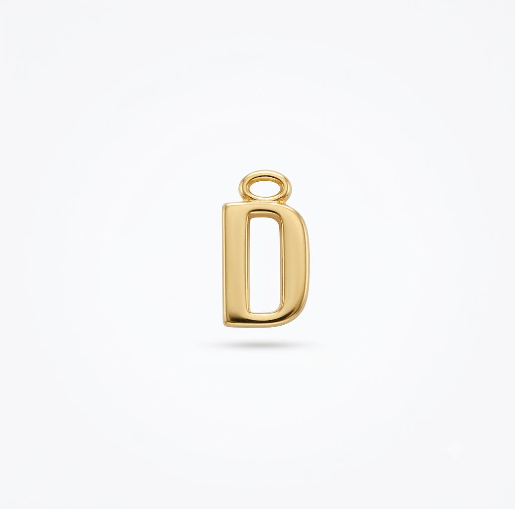 Lettere in zama in stampatello altezza compreso anellino mm. 19 (pack 1 pz.)