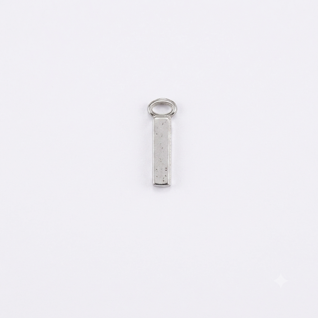 Lettere in zama in stampatello altezza compreso anellino mm. 19 (pack 1 pz.)