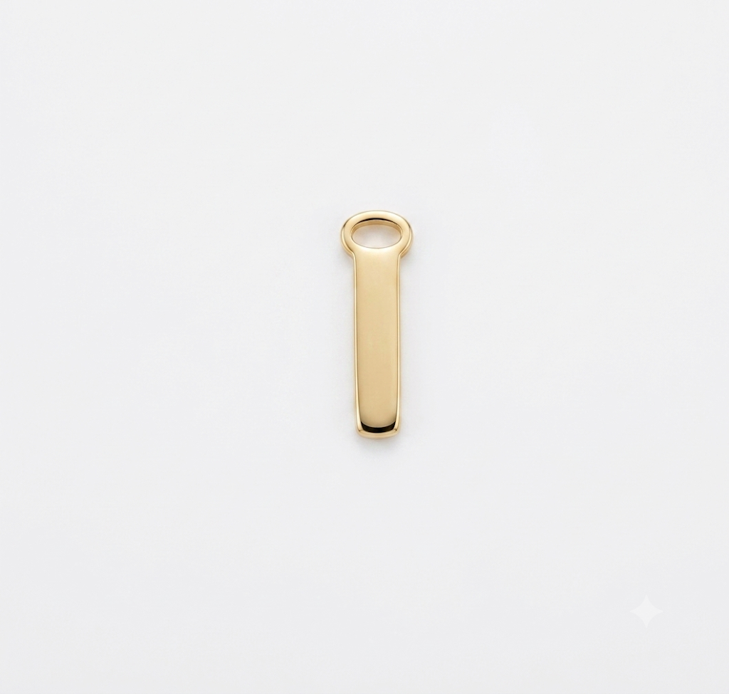Lettere in zama in stampatello altezza compreso anellino mm. 19 (pack 1 pz.)