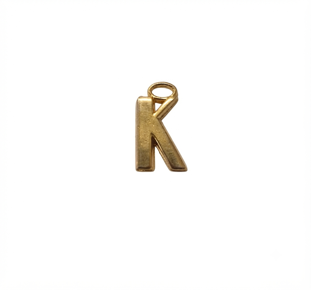 Lettere in zama in stampatello altezza compreso anellino mm. 19 (pack 1 pz.)