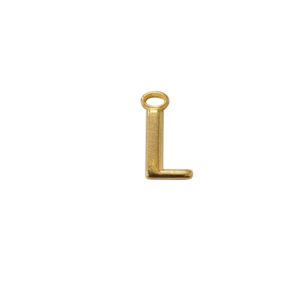 Lettere in zama in stampatello altezza compreso anellino mm. 19 (pack 1 pz.)