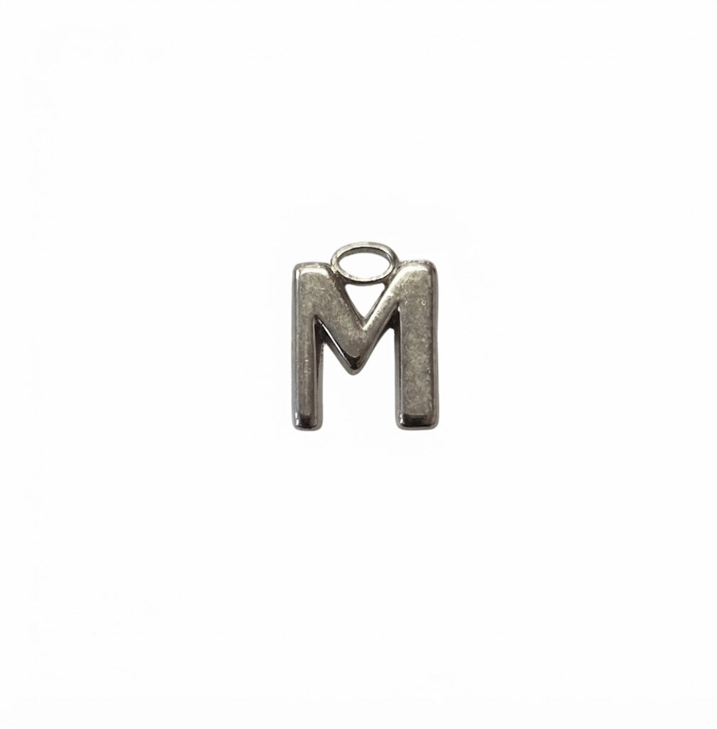 Lettere in zama in stampatello altezza compreso anellino mm. 19 (pack 1 pz.)