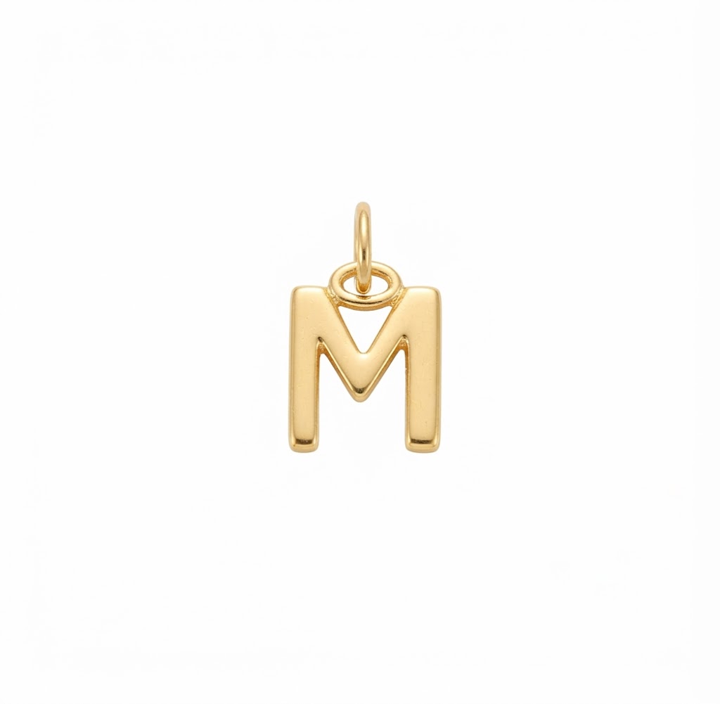 Lettere in zama in stampatello altezza compreso anellino mm. 19 (pack 1 pz.)