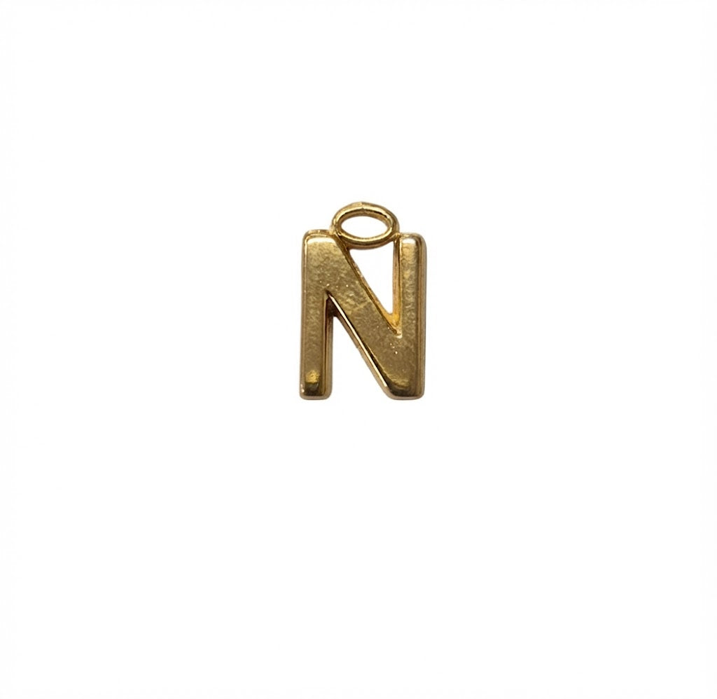 Lettere in zama in stampatello altezza compreso anellino mm. 19 (pack 1 pz.)