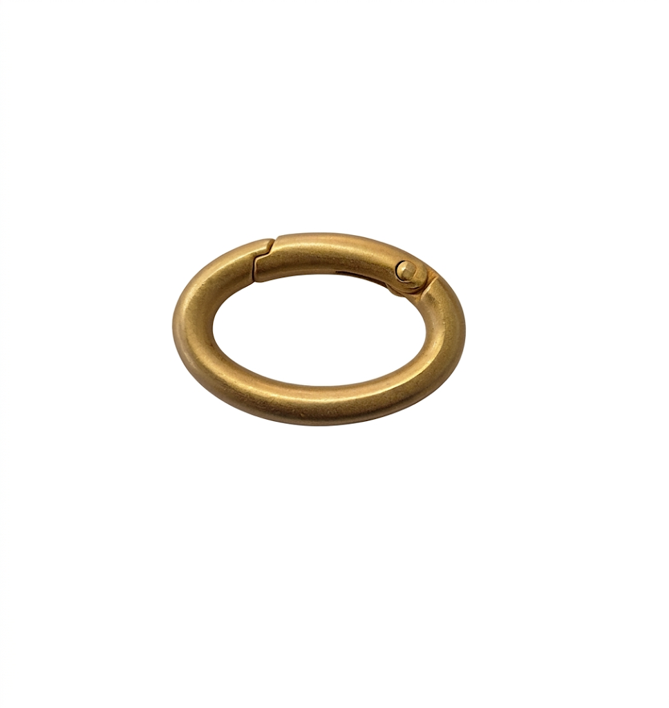Chiusura ad anello ovale in zama mm. 30x20 con filo tondo da mm. 4 (pack 1 pz.)