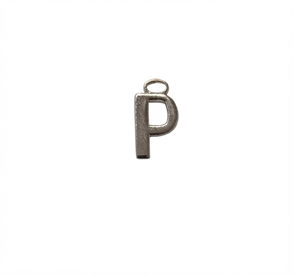 Lettere in zama in stampatello altezza compreso anellino mm. 19 (pack 1 pz.)