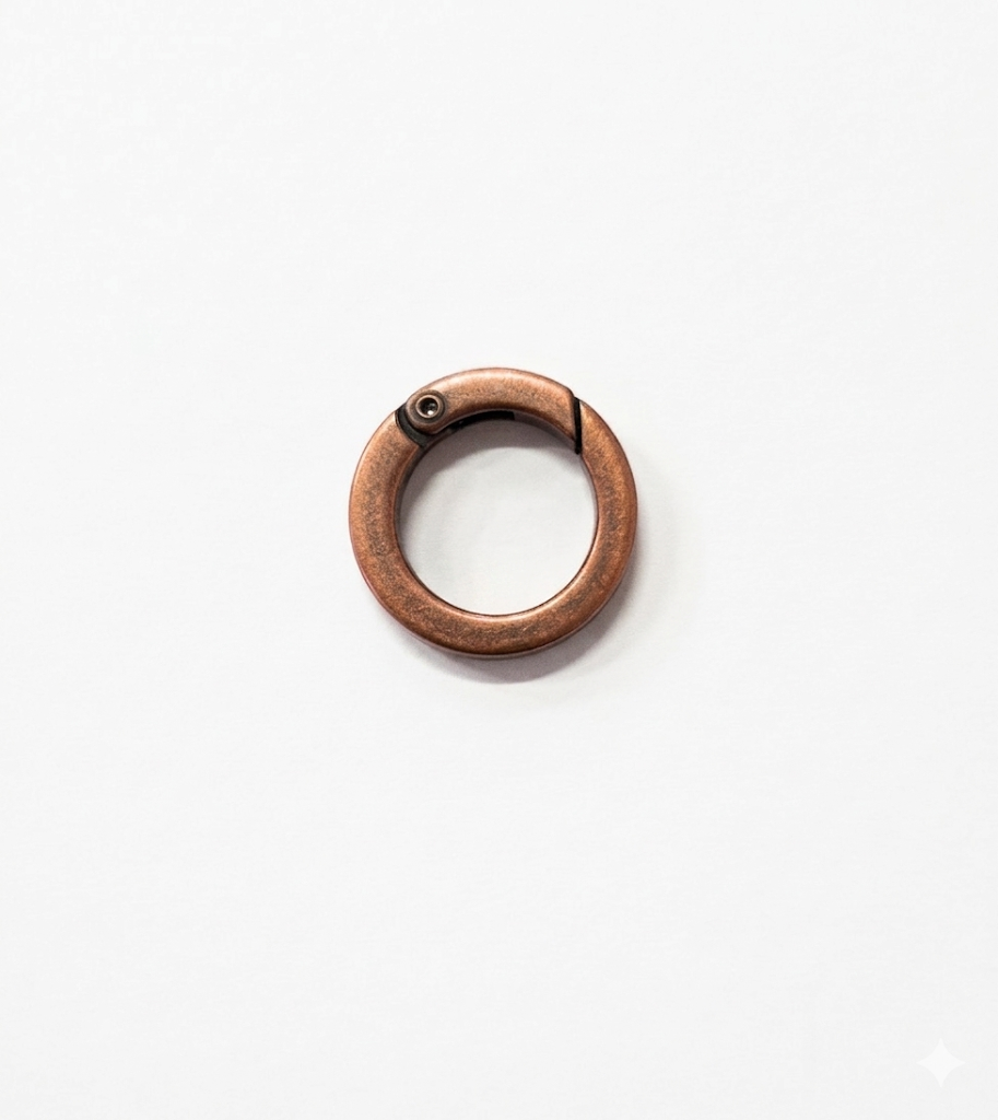 Chiusura ad anello tonda in zama mm. 20 con filo quadro da mm. 4 (pack 1 pz.)