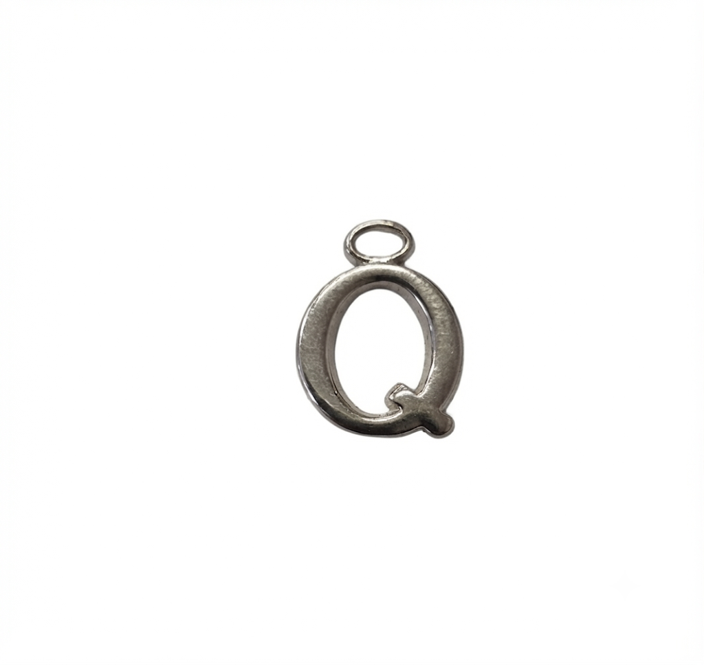 Lettere in zama in stampatello altezza compreso anellino mm. 19 (pack 1 pz.)
