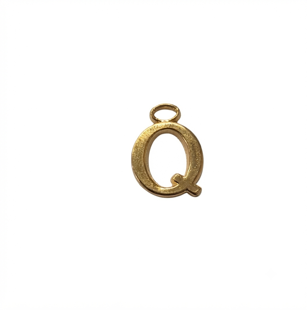 Lettere in zama in stampatello altezza compreso anellino mm. 19 (pack 1 pz.)