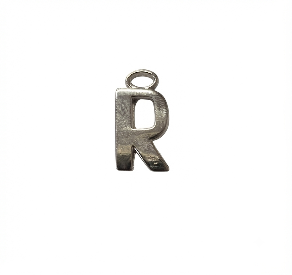 Lettere in zama in stampatello altezza compreso anellino mm. 19 (pack 1 pz.)