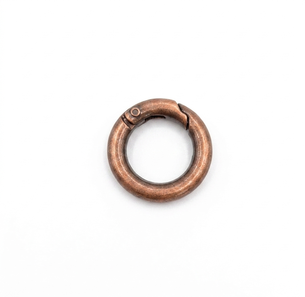 Chiusura ad anello tonda in zama mm. 20 con filo tondo da mm. 4 (pack 1 pz.)