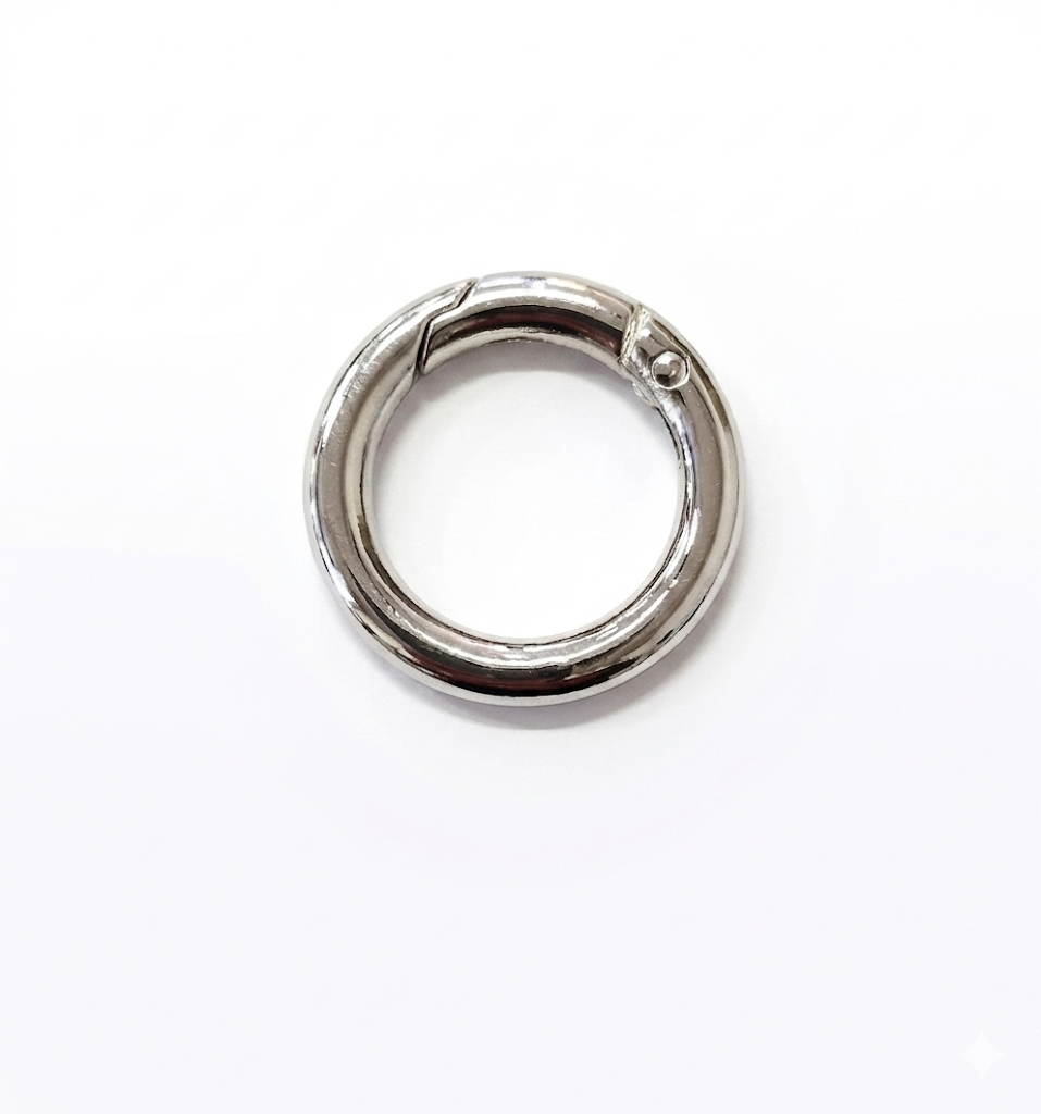 Chiusura ad anello ovale in zama mm. 32 con filo tondo da mm. 5 (pack 1 pz.) (Copy)