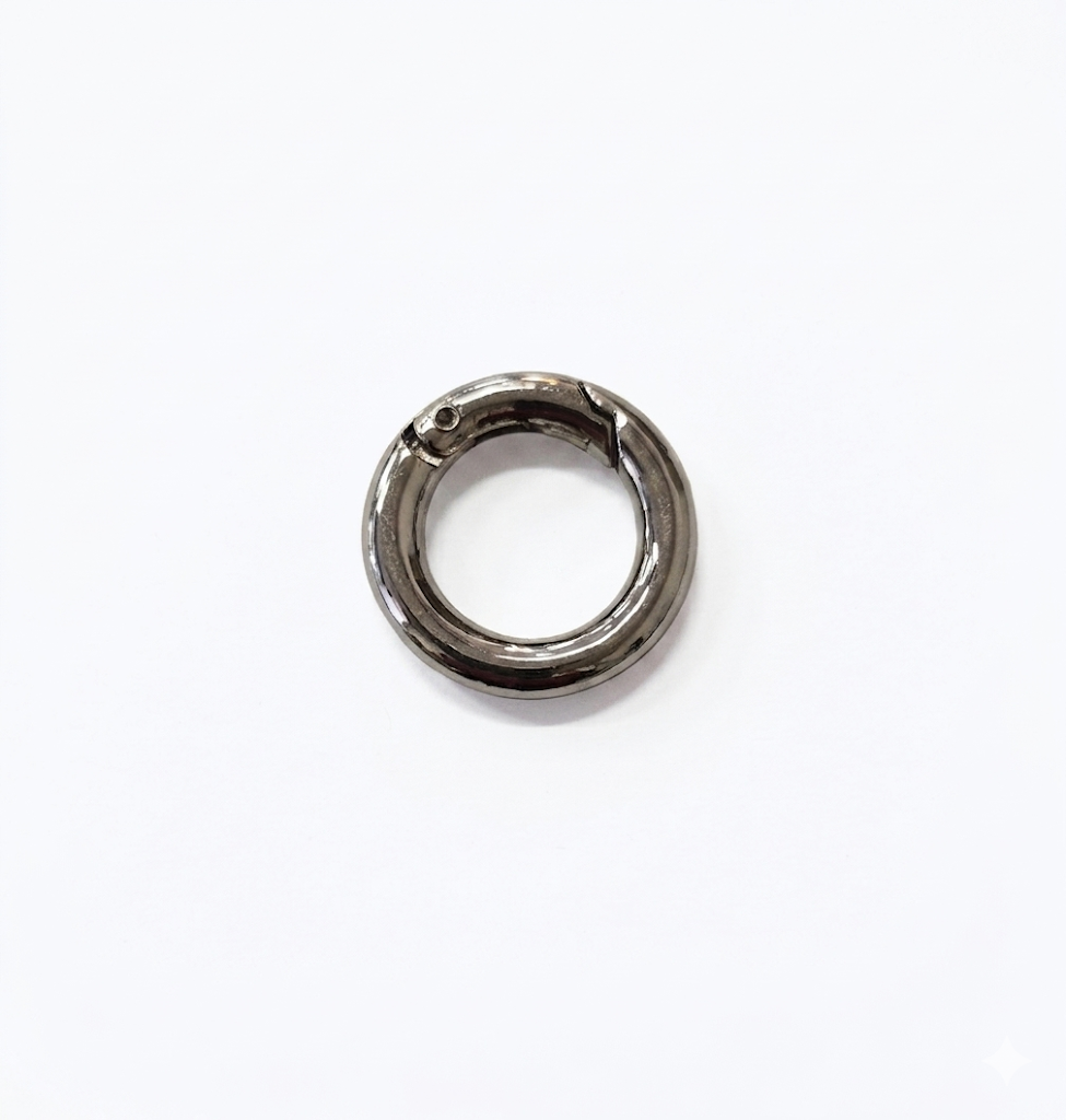 Chiusura ad anello tonda in zama mm. 20 con filo tondo da mm. 4 (pack 1 pz.)