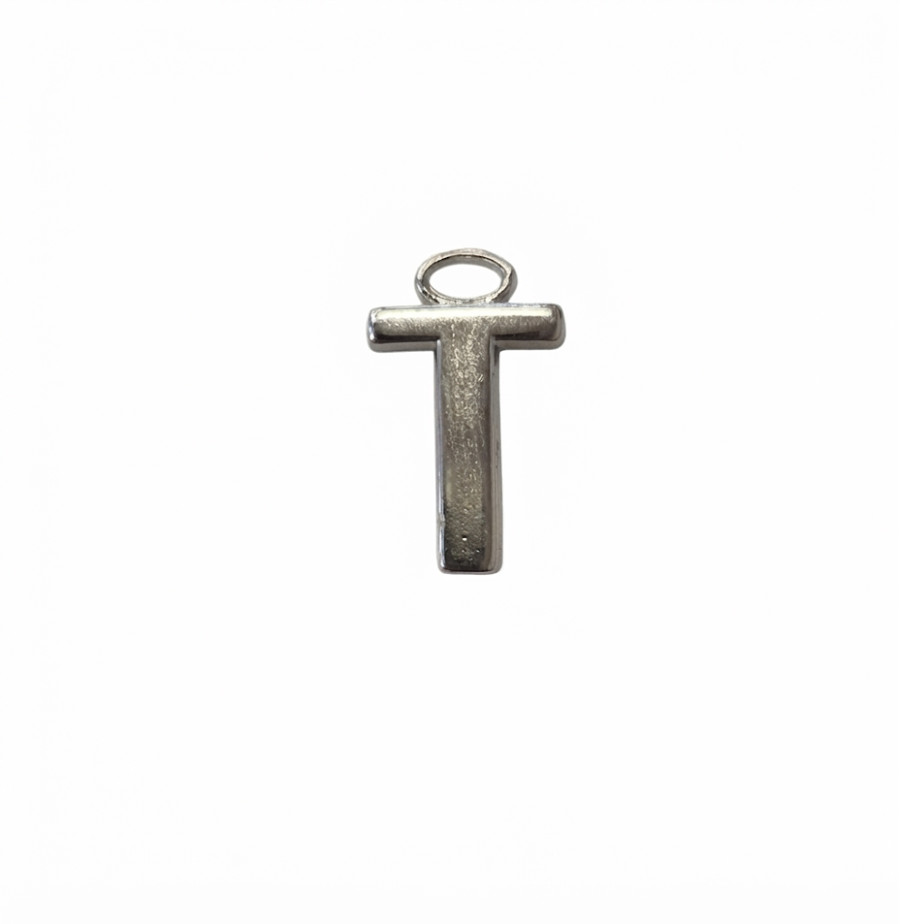 Lettere in zama in stampatello altezza compreso anellino mm. 19 (pack 1 pz.)