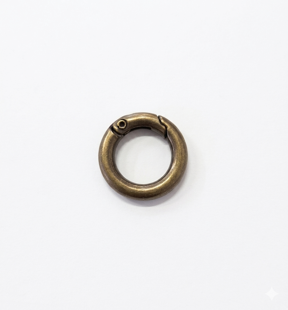 Chiusura ad anello tonda in zama mm. 20 con filo tondo da mm. 4 (pack 1 pz.)