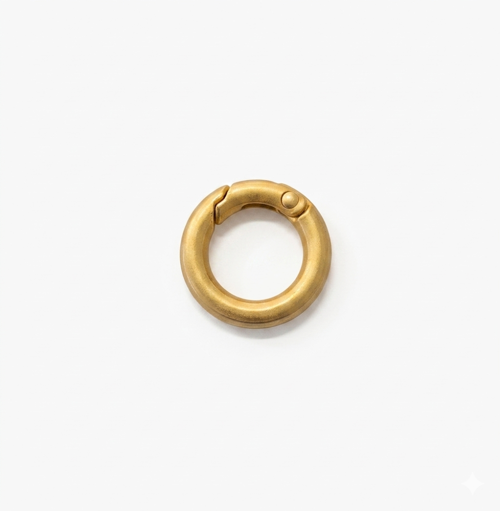 Chiusura ad anello tonda in zama mm. 20 con filo tondo da mm. 4 (pack 1 pz.)