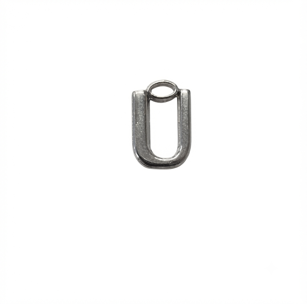 Lettere in zama in stampatello altezza compreso anellino mm. 19 (pack 1 pz.)