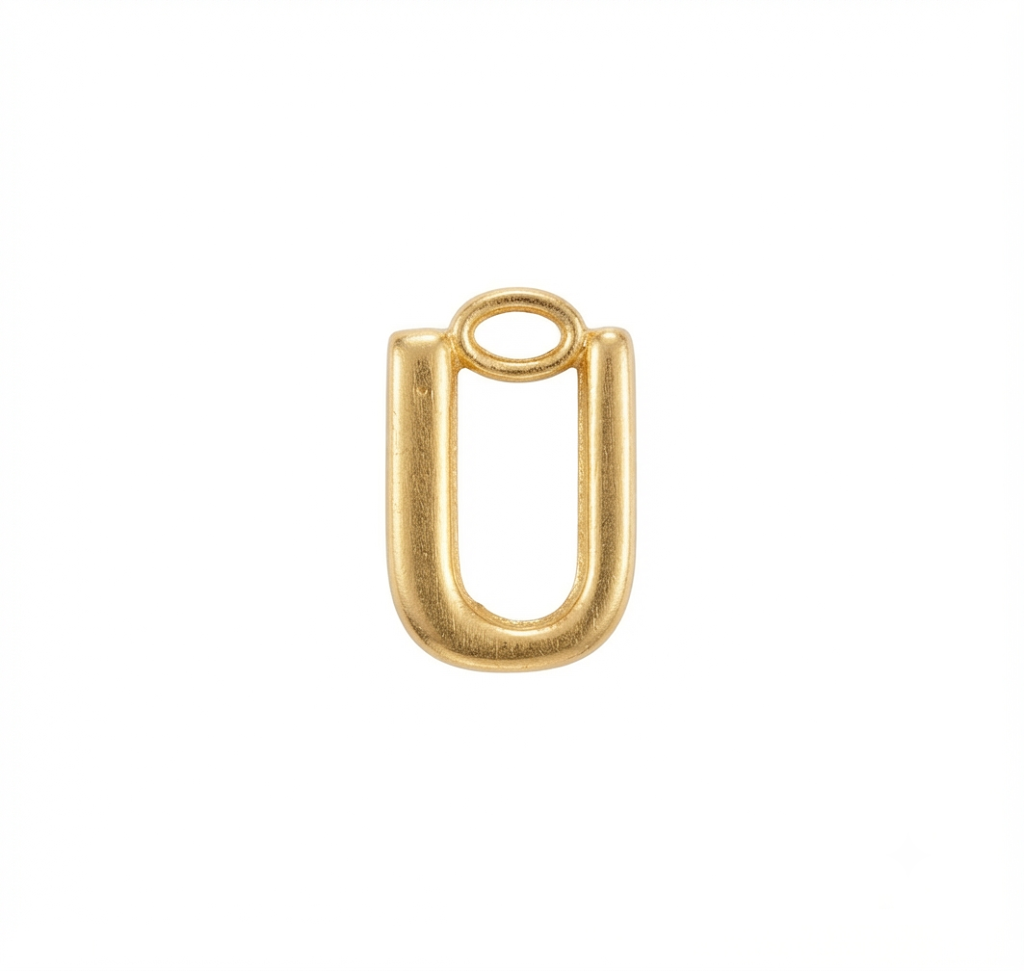 Lettere in zama in stampatello altezza compreso anellino mm. 19 (pack 1 pz.)