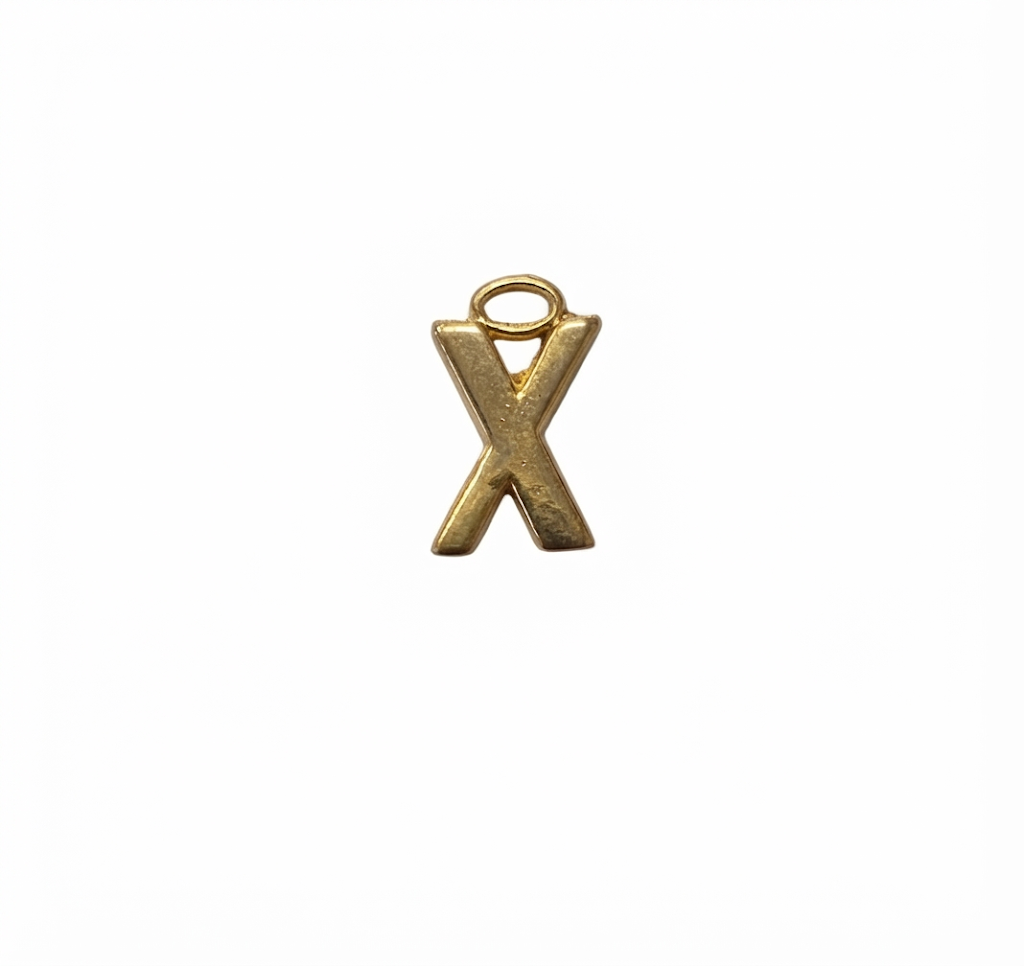 Lettere in zama in stampatello altezza compreso anellino mm. 19 (pack 1 pz.)