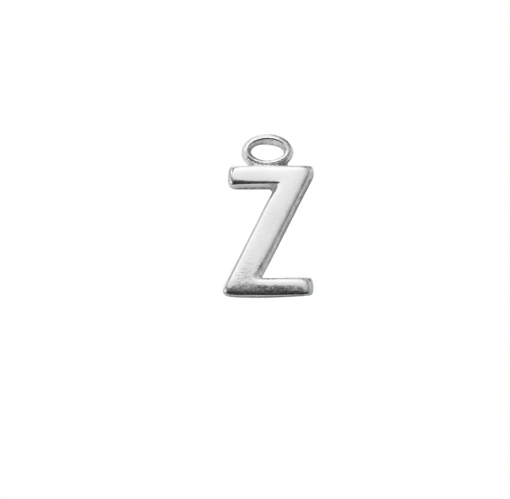 Lettere in zama in stampatello altezza compreso anellino mm. 19 (pack 1 pz.)
